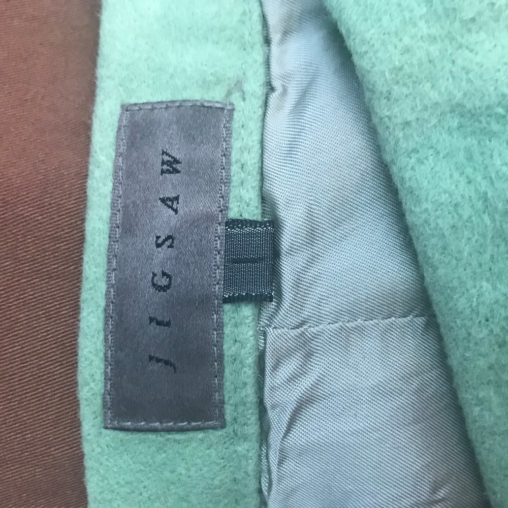Thrifted, felty green skirt